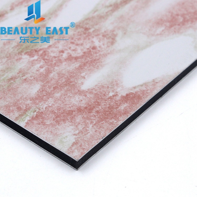 外贸出口铝塑板acp紫罗红大理石纹acm铝塑板pvdf氟碳涂层