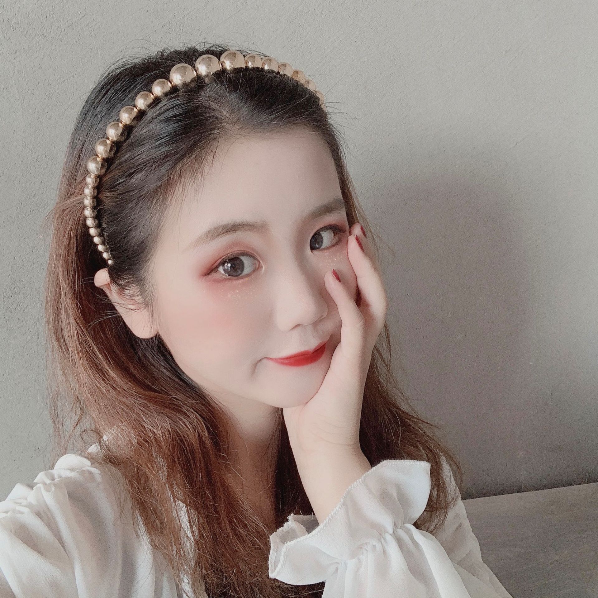 韩国东大门气质简约珍珠发箍女成人个性百搭头箍甜美发卡仙女发饰