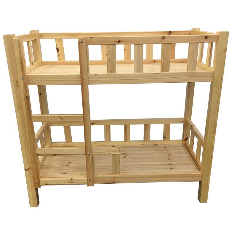 厂家直销定做幼儿园实木双层床宝宝木质午睡床叠叠床儿童上下铺床