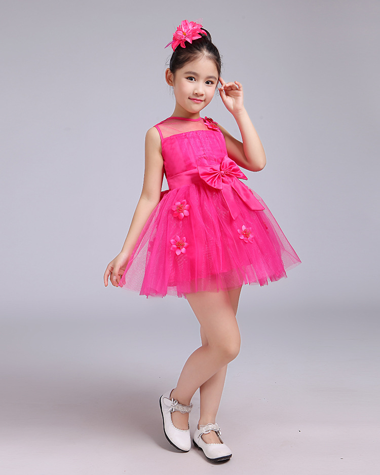 女童公主裙纱裙六一儿童节表演服合唱裙幼儿园亮片舞蹈演出服新款