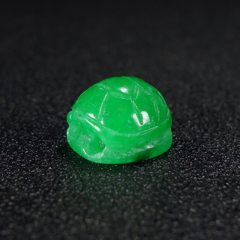 翡翠干青铁龙生 天然a货龟壳配饰 玉石diy吊坠挂饰半成品