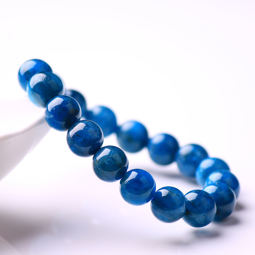 帝凯珠宝 天然蓝磷灰手链 磷灰石手串 时尚潮流饰品厂家批发