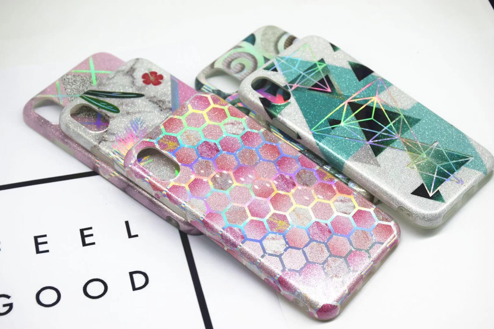 电镀镭射imd全包大理石手机壳适用于iphone苹果机型tpu后盖手机壳