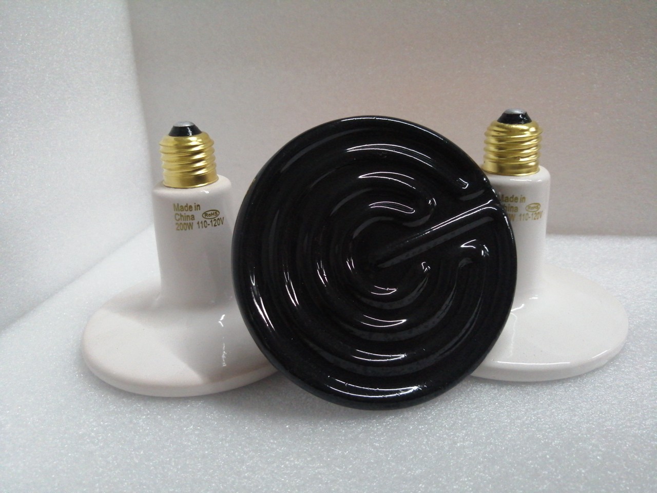 远红外陶瓷加热灯宠物加热灯125大圆盘110v