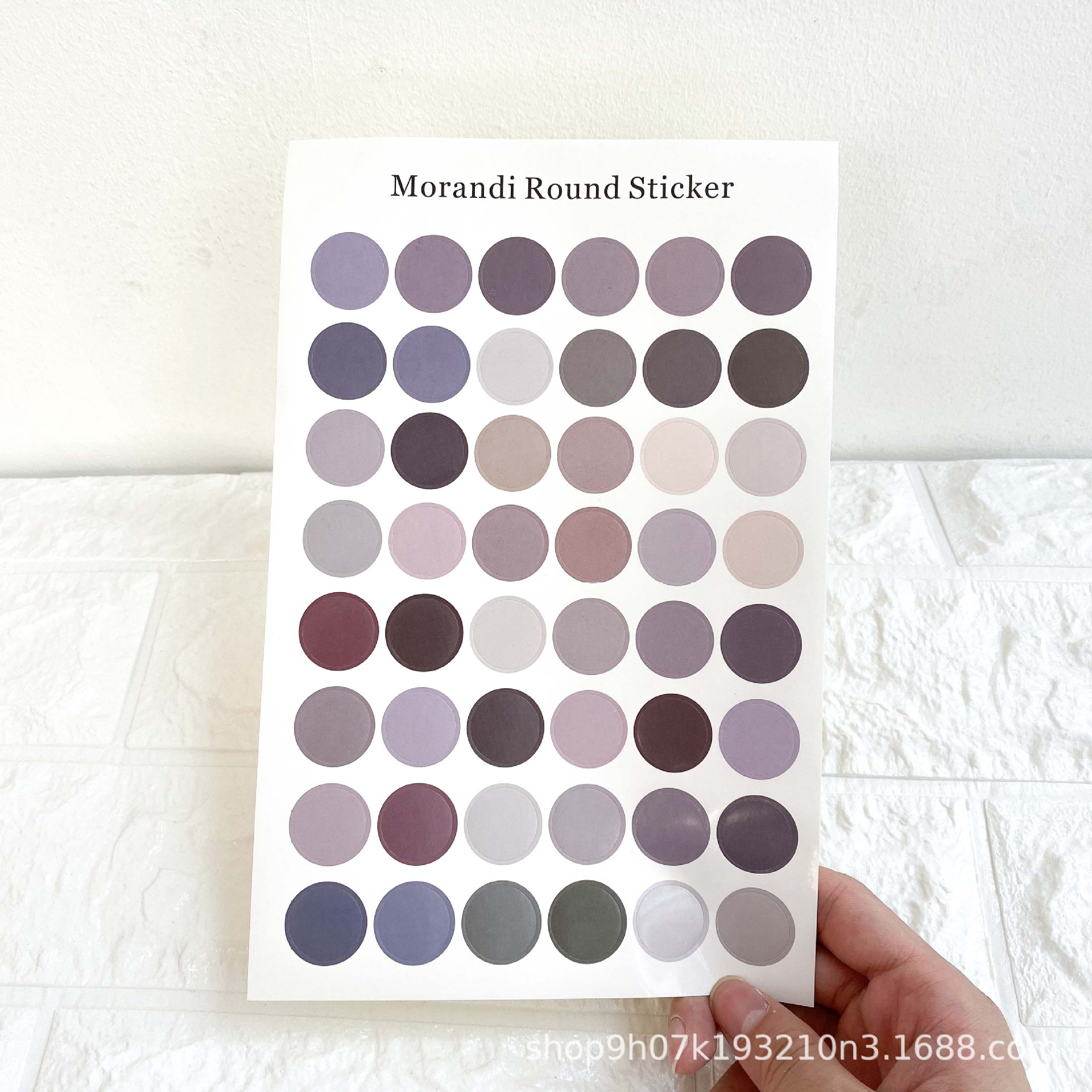 ins风圆点贴莫兰迪彩色大地色封口贴 小墙贴手帐周边照片卡片贴纸