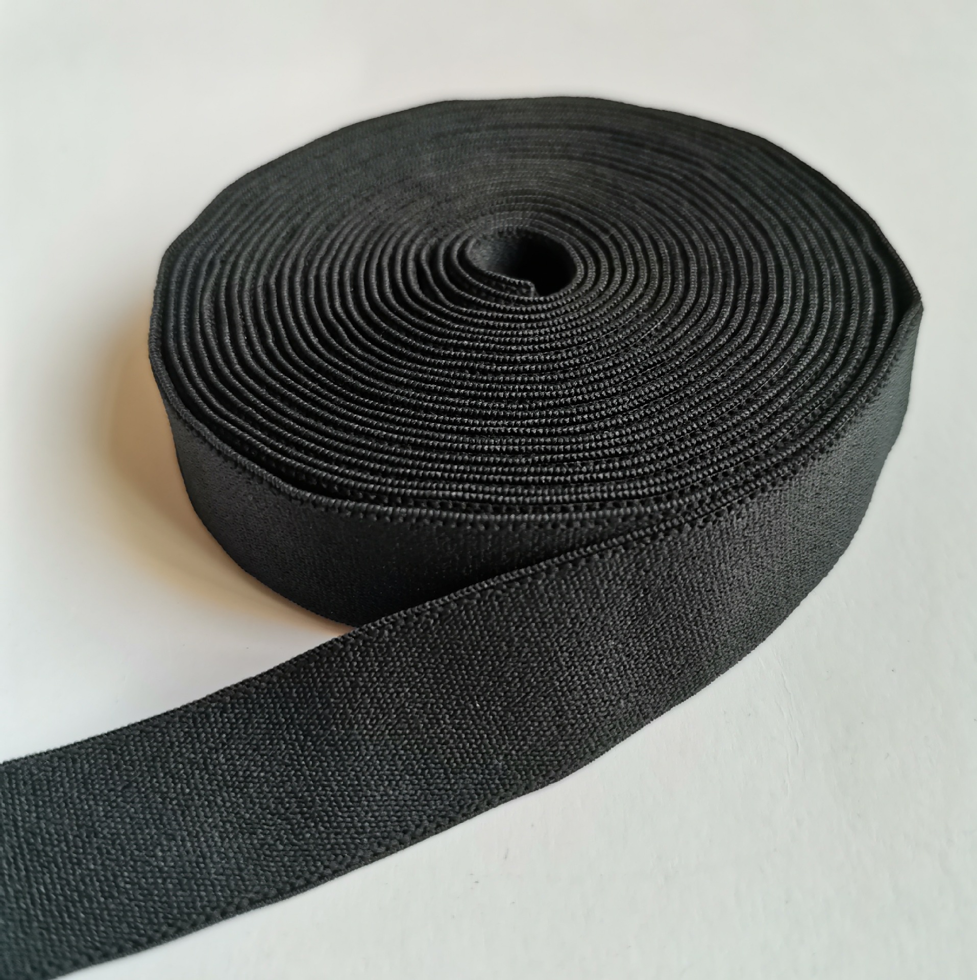 现货批发黑色双绒面松紧带 高弹加厚内裤松紧带 眼镜眼罩头带定制