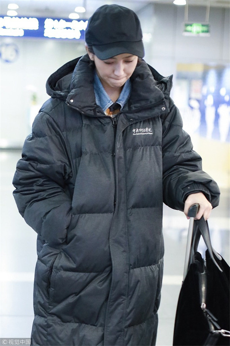 中戏羽绒服定校服制明星同款男女长款艺考中央戏剧学院印字