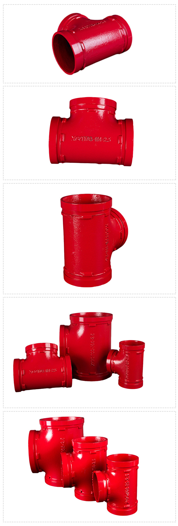 批发 沟槽管件沟槽三通 消防管件卡箍三通正三通等径卡箍三通