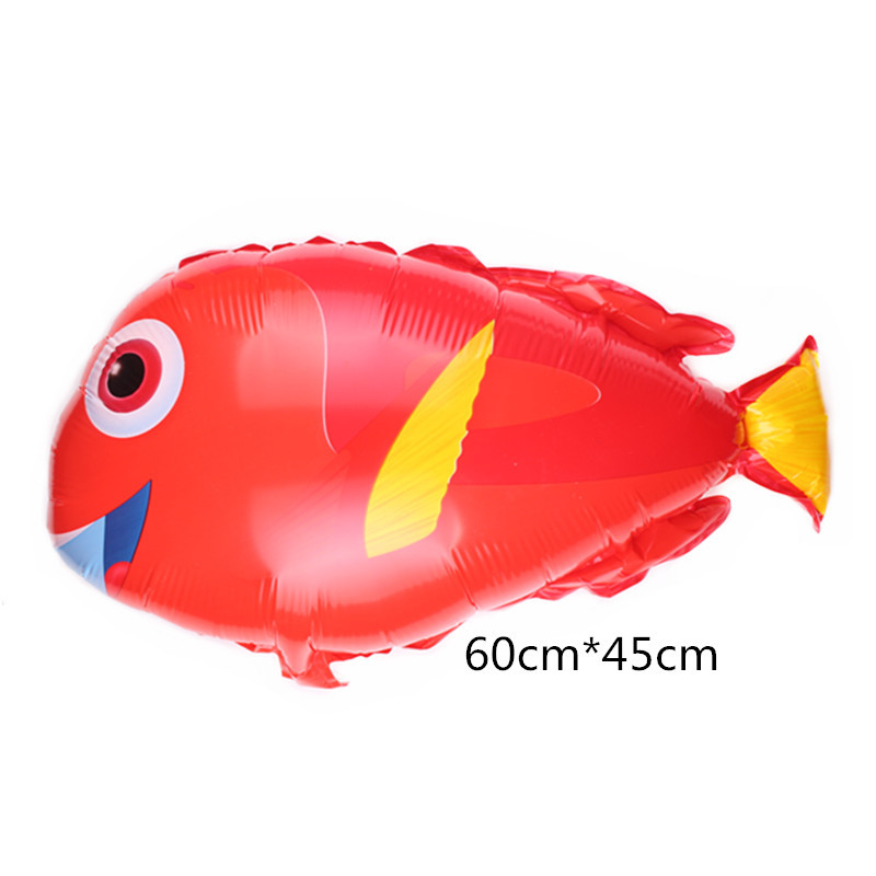 New Shaped Red and Blue Carp Aluminum Film Balloon Birthday Party Decoration Layout Wedding Ceremony and Wedding Room Balloon Wholesale
