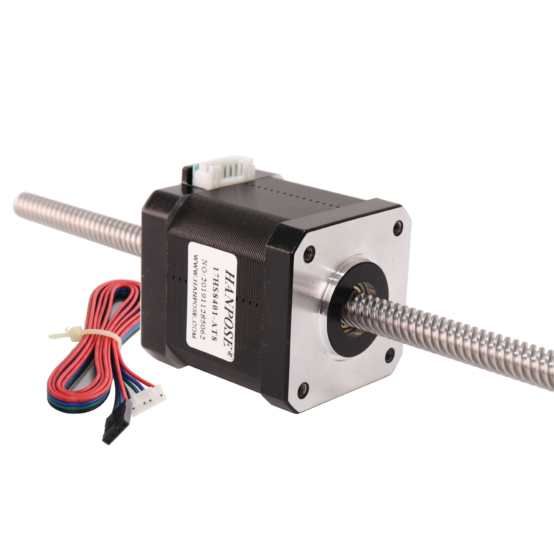 42贯通式直线丝杆步进电机 往复伸缩活塞运动304不锈钢t8螺杆马达