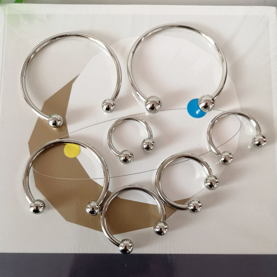 c型双头螺旋金属扣衣领泳装服饰配件女鞋扣配饰u形衬衫扣环螺丝扣