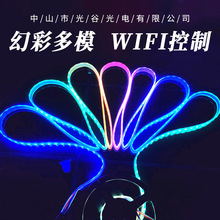 SP108E WIFI幻彩全彩智能LED灯带音乐控制器 手机APP音乐远程控制