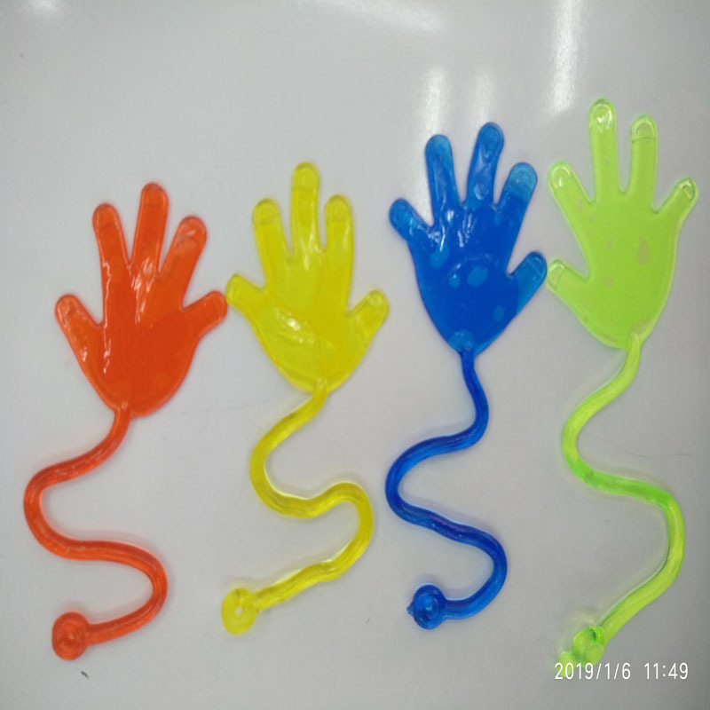 Sticky Toy Retractable Sticky Palm Sticky Soft Glue Toy Five-Finger Hand Climbing Wall Palm Toy