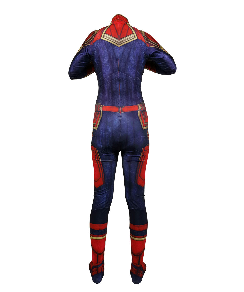 captain marvel电影惊奇队长cosplay套装超级英雄zenta连体紧身衣