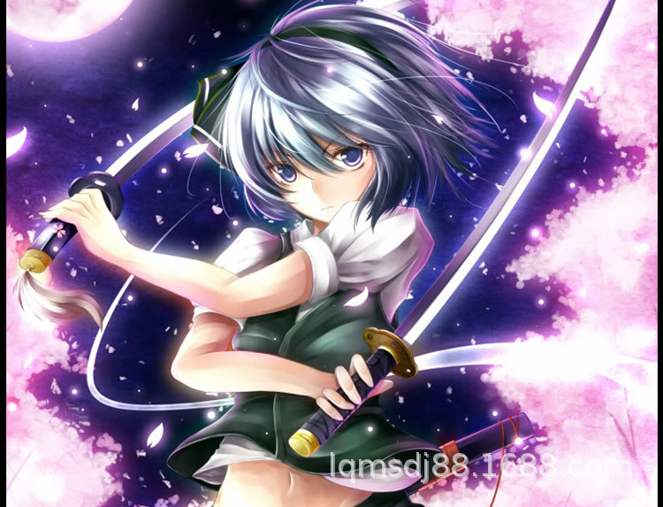 东方project魂魄妖梦刀白楼剑和楼观剑cos动漫武器道具木刃未开刃