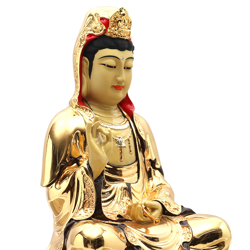 鎏金纯铜观世音菩萨工厂直销莲花送子观音佛像摆件寺庙居家用供奉