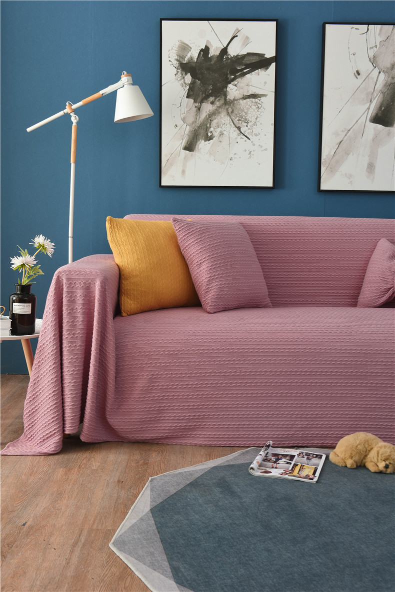 北欧纯色全盖万能沙发套网红沙发巾全包沙发毯布单沙发垫盖布罩