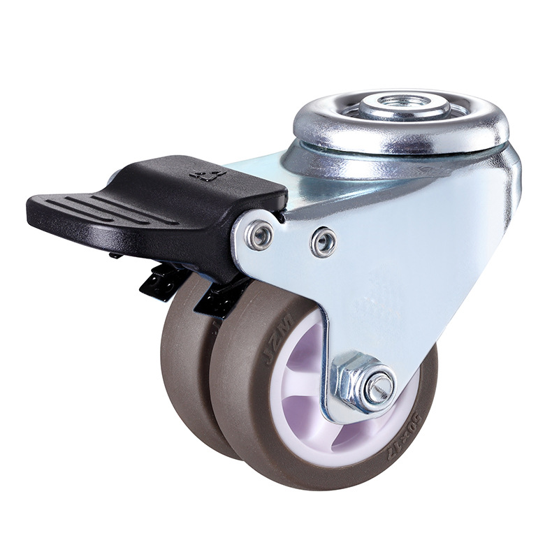 5寸洗衣机轮子 万向双轮脚轮 2寸万向轮子