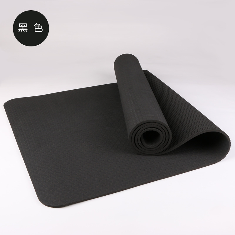 Factory Direct Sales Single and Double Color TPE Yoga Mat No Odor Widen and Thicken Lengthened TPE Yoga Mat Gymnastic Mat