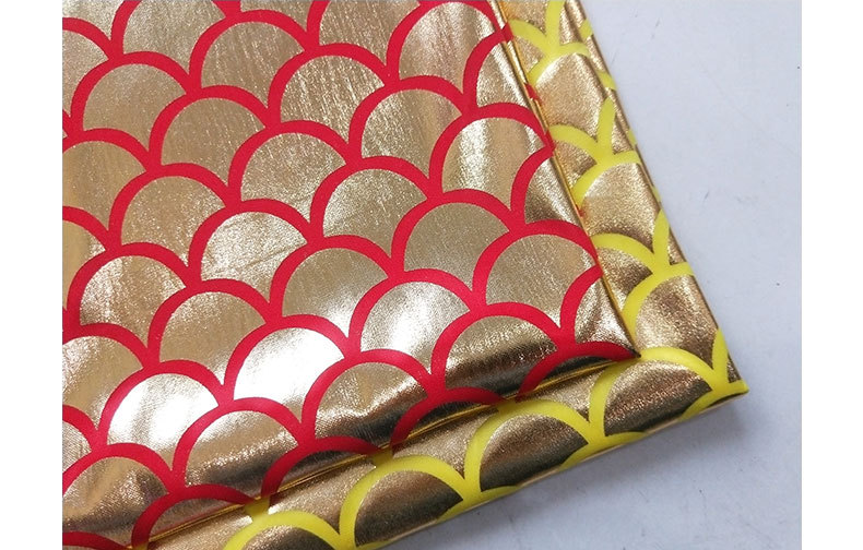 厂家直销舞台美人鱼4厘米鱼鳞服装烫金布 舞龙工艺品针织面料批发