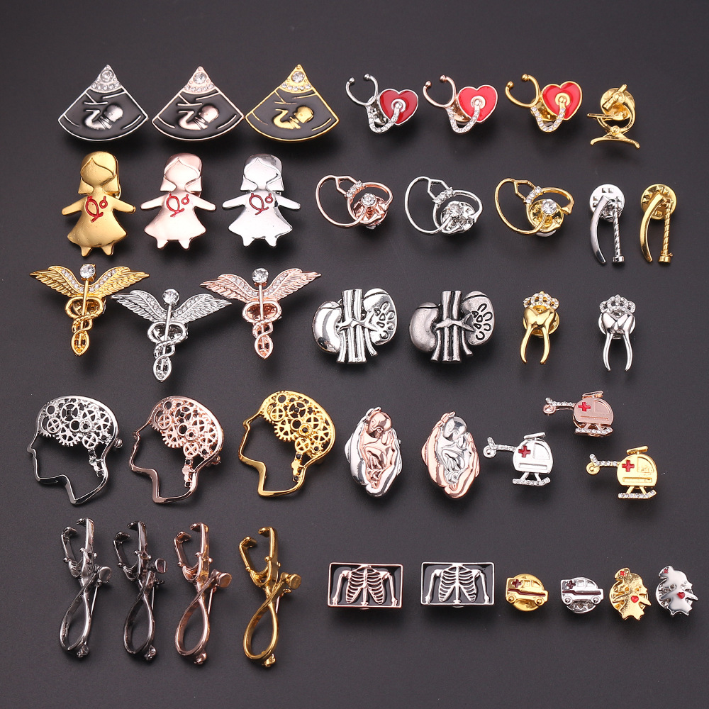 New Creative Cartoon Brooch Popular Medical Series Brooch Foreign Trade Various Styles Factory Wholesale