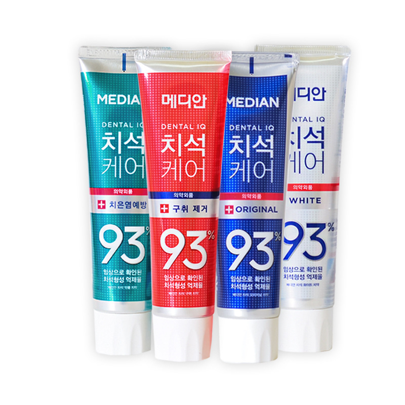 韩国爱茉莉86麦迪安median93牙膏家庭装