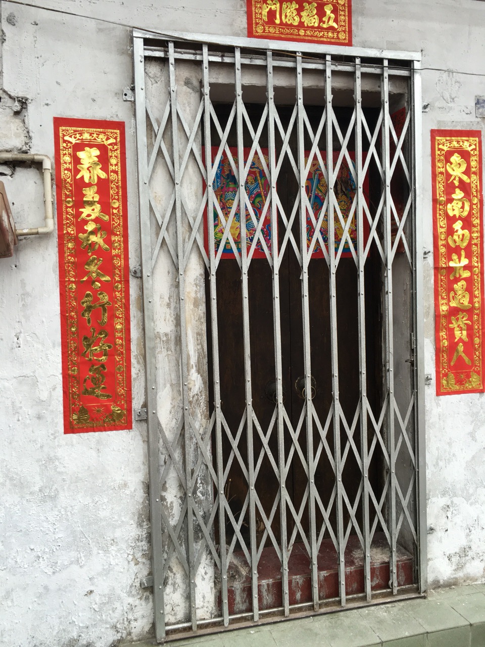 佛山怀旧风铁闸 防盗拉闸门 扁铁揽闸 电梯口闸门 铁拉闸