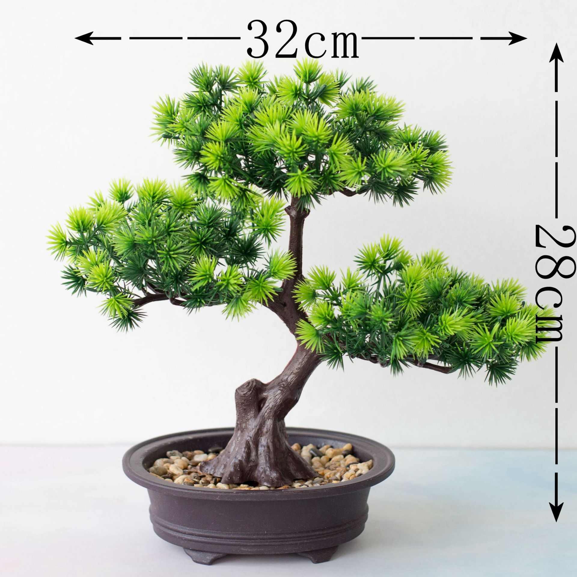 仿真假花盆栽摆件假树新88款迎客松塑料盆景仿真松树室内植物装饰