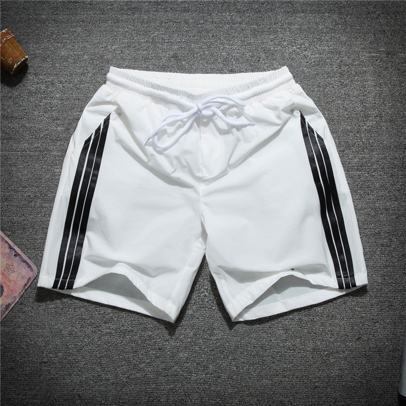 夏季薄款三条杠短裤男士运动裤速干弹力青少年休闲宽松时尚三分裤
