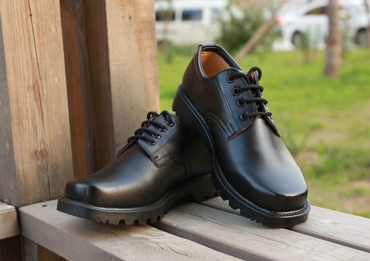 军工品质正装士官皮鞋男皮鞋劳保鞋大头鞋四寸单保安鞋商务军鞋男