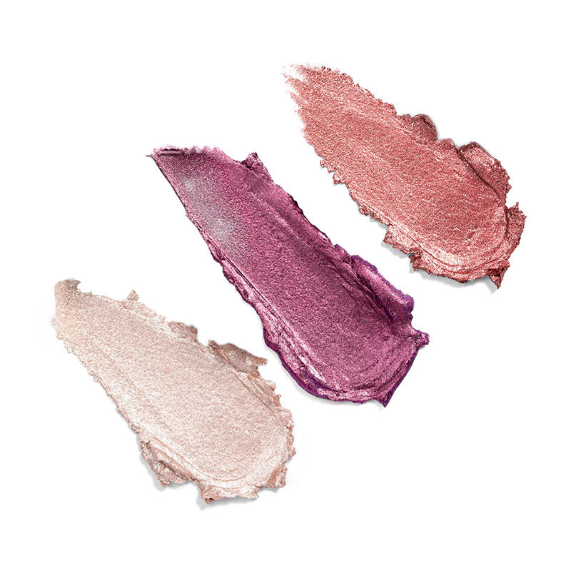 弹力纹理高珠光金属质感奶油色粉末眼影盘自有品牌眼影化妆品原料