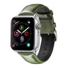 亚马逊跨境适用iwatch真皮表带apple watch8/7/6苹果手表表带男女
