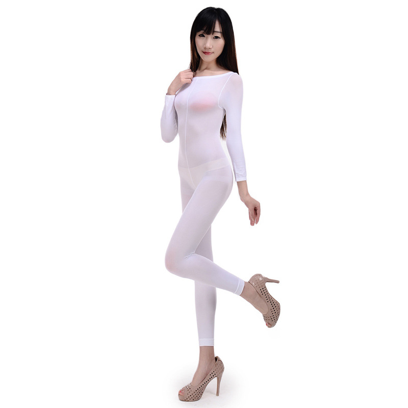 叶子媚情趣内衣打底一件代发 连体衣女加厚性感九分开裆连身袜