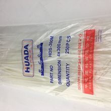 正品华达塑料直销4*300mm量200条/包 自锁式尼龙扎带白色网线扎带