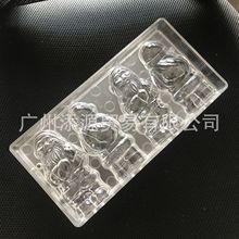 2件套圣诞巧克力模 3D卡通雪人模 硬质PC塑料朱古力模DIY烘焙用具