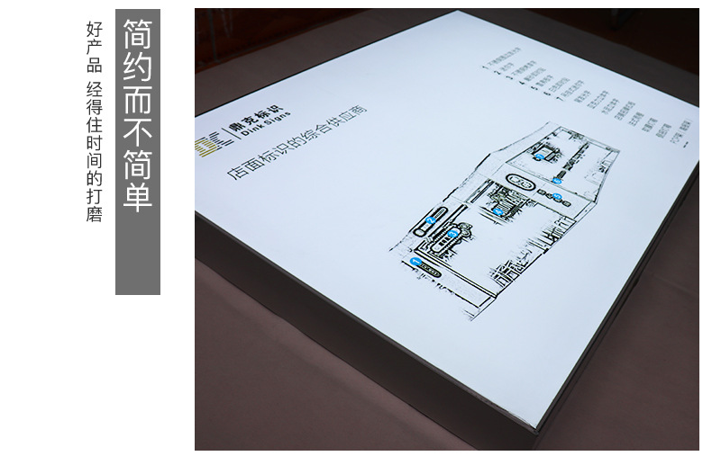 鼎克 卡布灯箱厂家直销 背景墙广告灯箱定做 无边超薄软膜灯箱