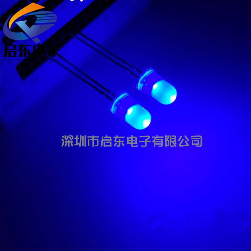 5MM foggy white hair blue LED F5 white hair blue lamp foggy light-emitting diode LED beads pic 4