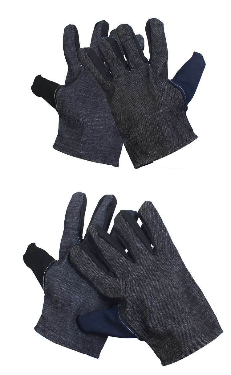 牛仔布加绒手套劳保作业手套电焊耐磨劳动布工作牛仔布手套内加绒