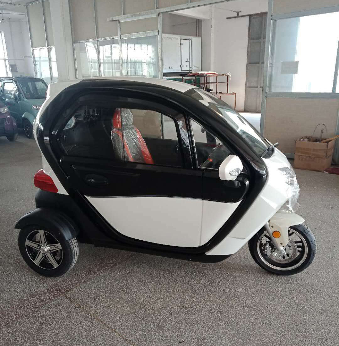 代步车oem两门三座位成人全封闭电动三轮车