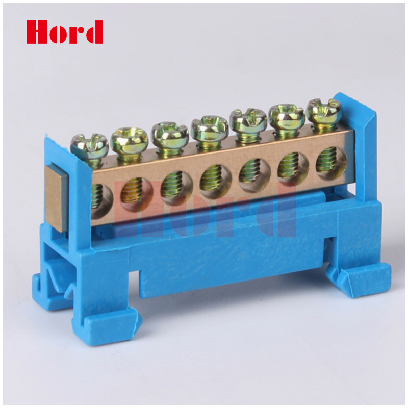 厂家直销优质低价导轨式铜排接线端子型号带扣7p