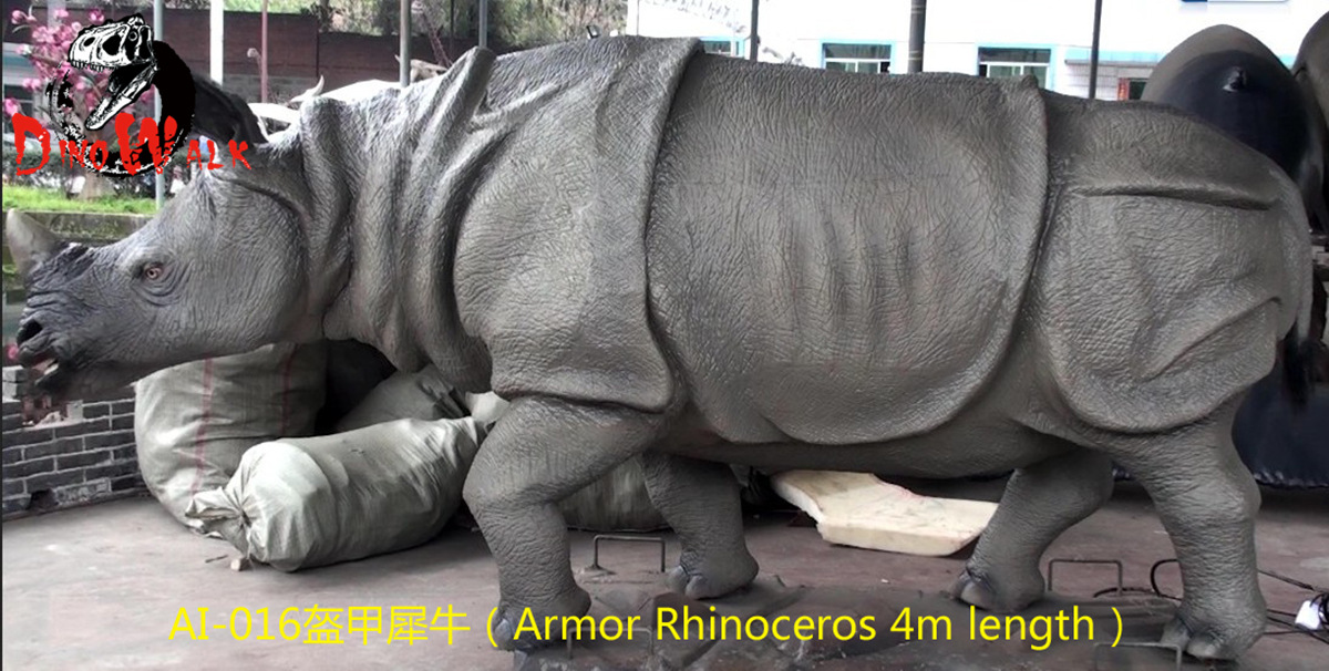 盔甲犀牛主题公园遥控仿真动物展览动物模型摆件制作厂家-阿里巴巴