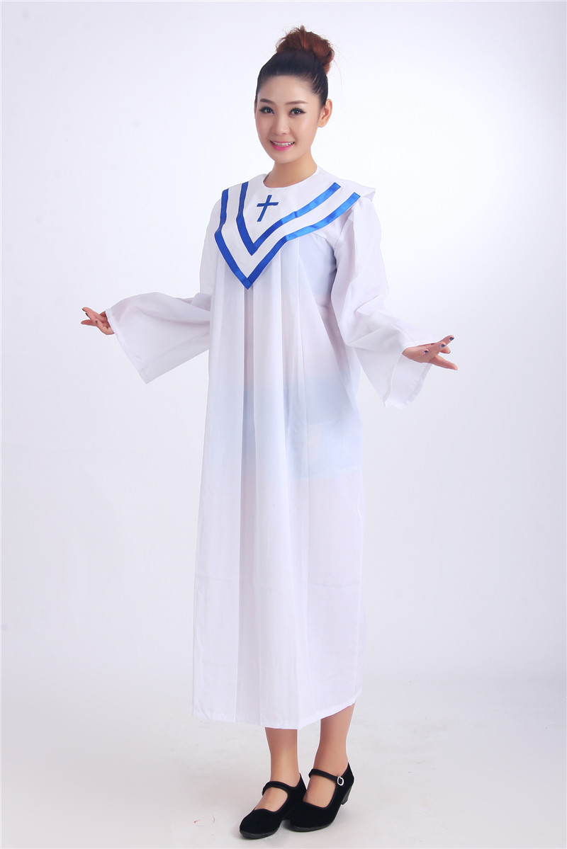 新款基督教圣诗袍圣诗班服大合唱诗诞节礼品圣诞教会圣衣表演服装