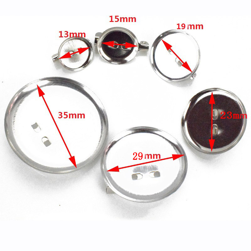 Safety Pin Brooch Tray Metal Simple round Plate Safety Pin Bottom DIY Brooch Accessories Corsage Hair Accessories