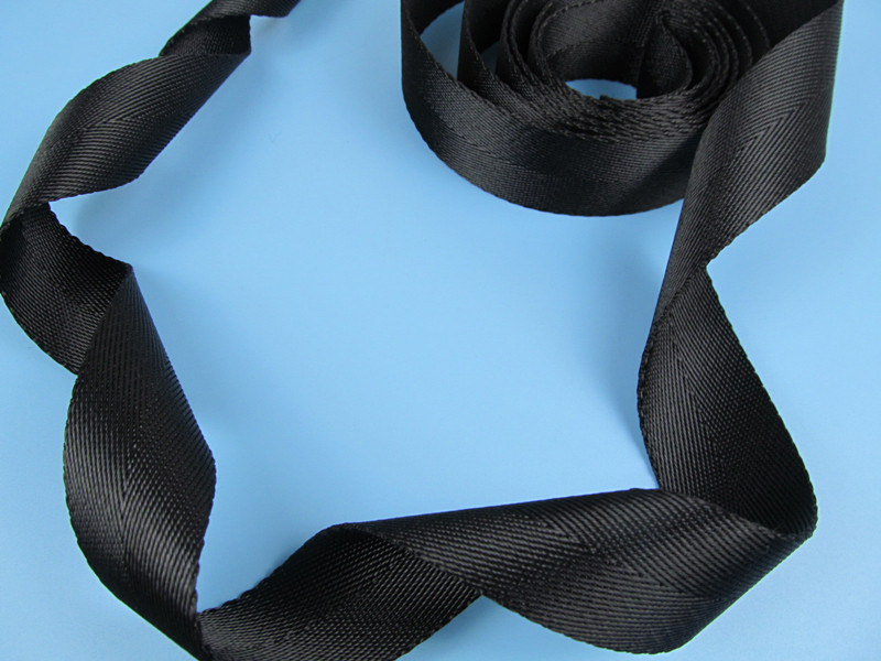 黑色人字纹尼龙编织带 包带 强拉力 宽 织带安全带布带布条扁绳子