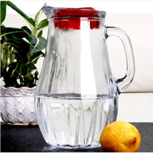 大容量透明玻璃冷水壶 玻璃凉水杯果汁饮料杯2L