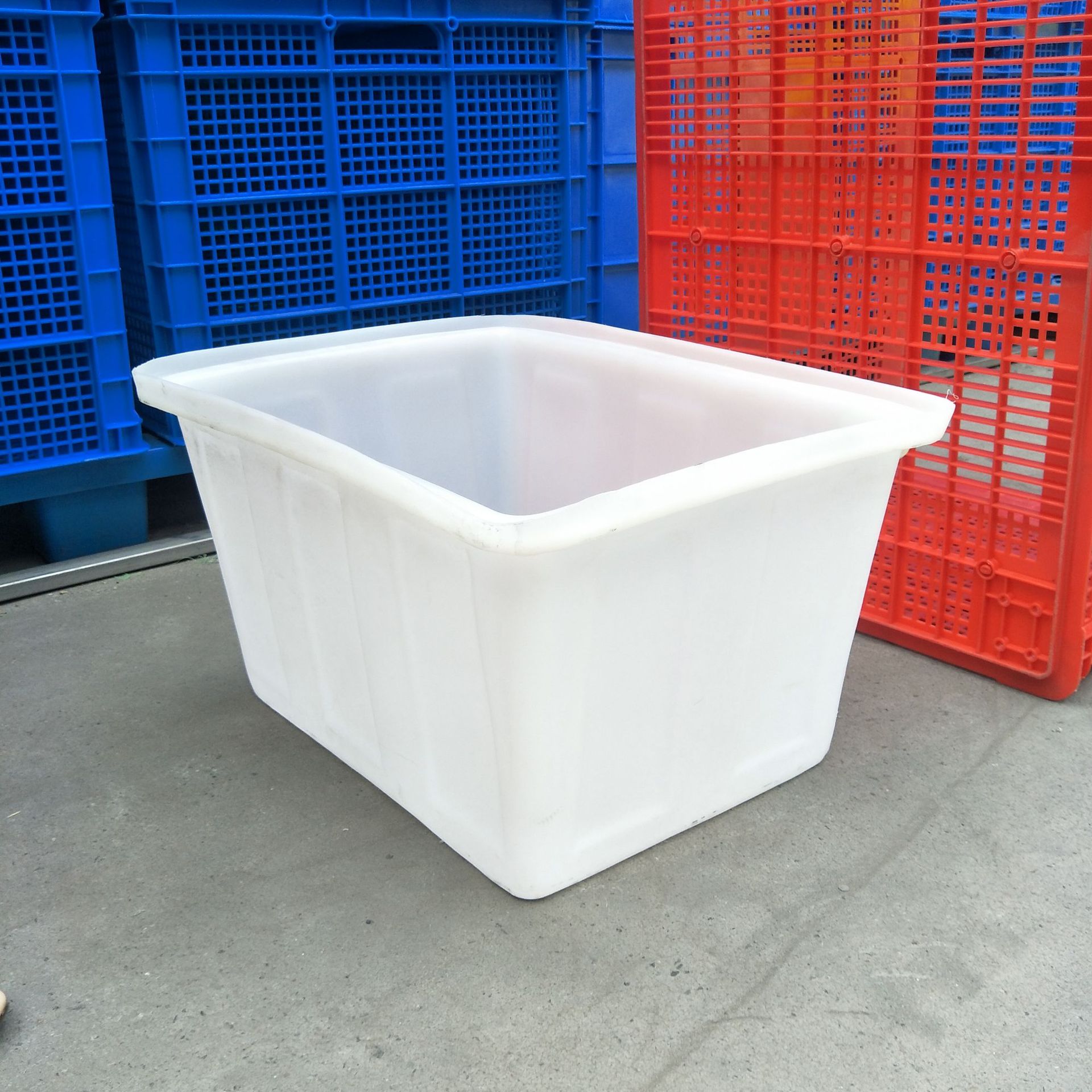水产50l升加厚牛筋塑料水箱周转运输箱养殖箱泡瓷砖专用箱方箱