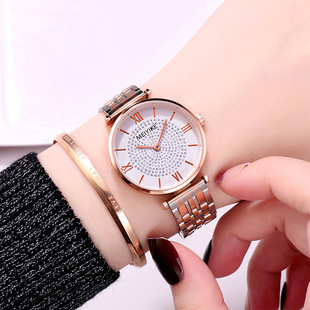 跨境热款手表镶钻满天星女士手表抖音直播吸铁石手表女款潮流腕表