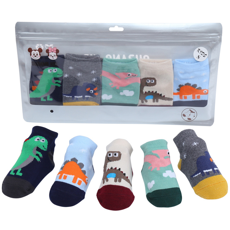 baby boy cartoon dinosaur baby socks socks cartoon soft cute thin non-slip baby floor socks