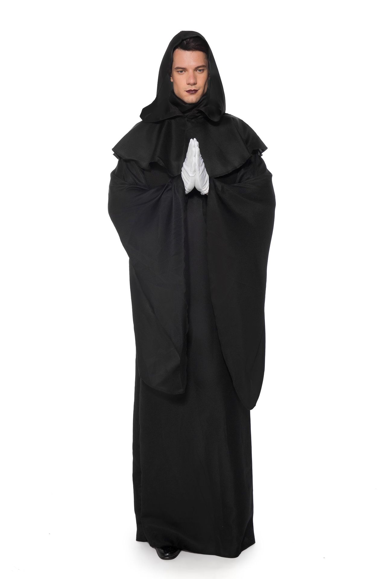 万圣节cos黑暗恶灵巫师袍恶魔随从吸血鬼男牧师服神父舞台演出服