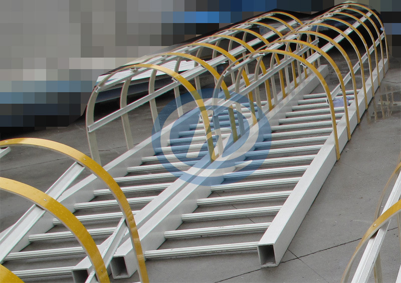 广东厂家定制玻璃钢防腐护笼直爬梯frp猫笼耐绝缘酸碱玻璃钢梯子